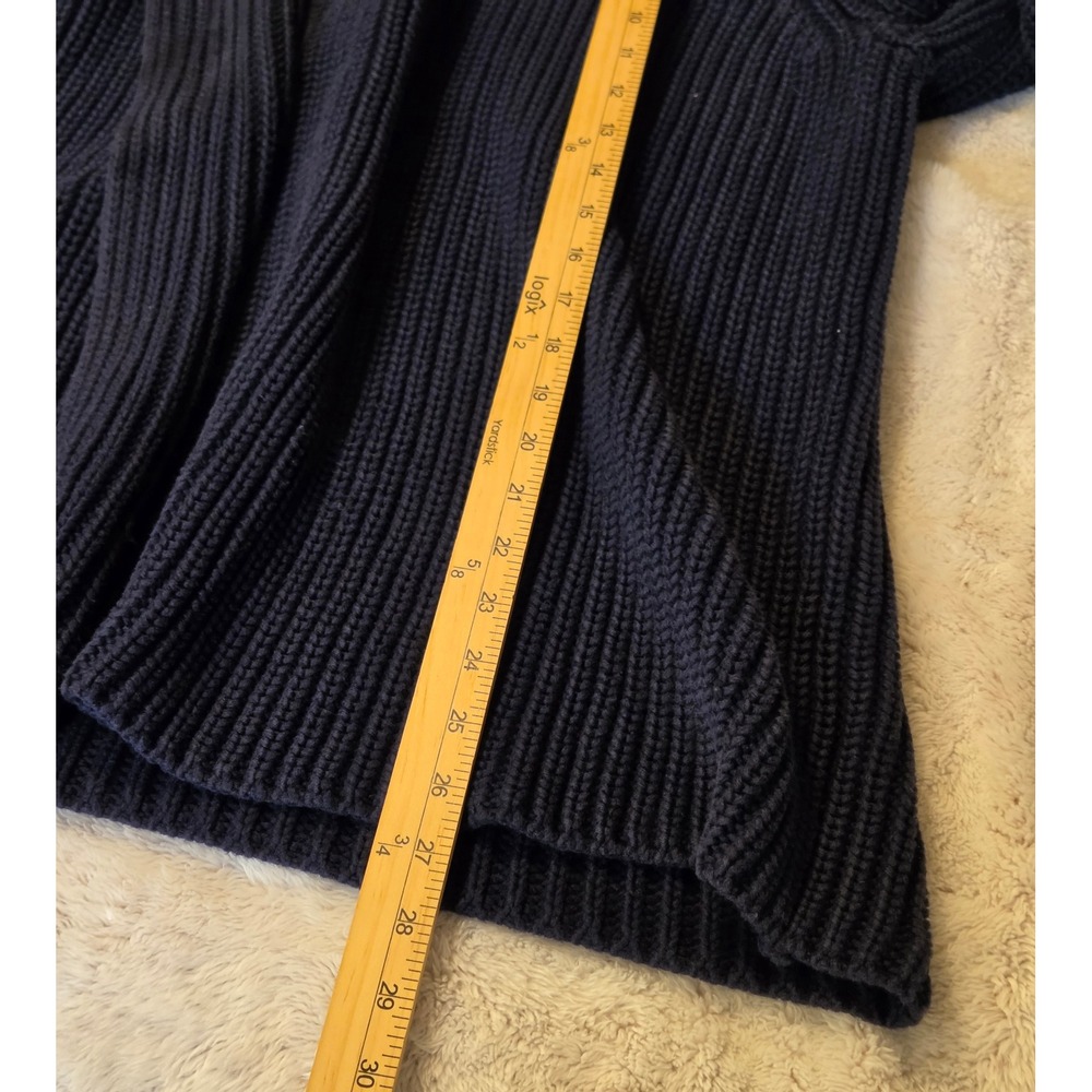 Talbots Ribbed Open Front Cardigan Wide Fold-Over Shawl Collar Women's Size 2X - Picture 6 of 8
